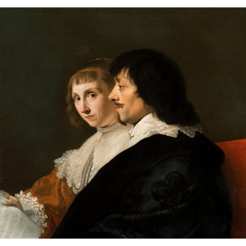 Double portrait of Constantijn Huygens (1596-1687) and Suzanna van Baerle (1599-1637)