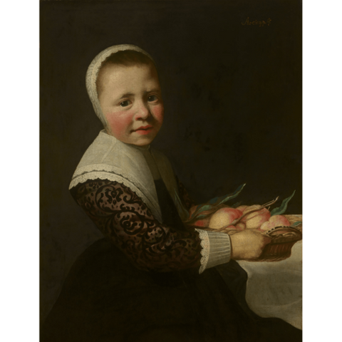 Portrait of a Girl with Peaches