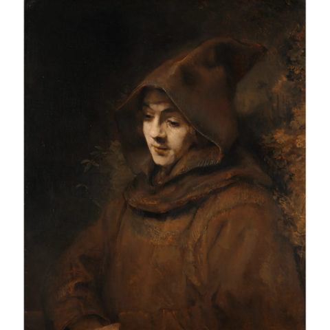 Rembrandt's son Titus in monk's costume