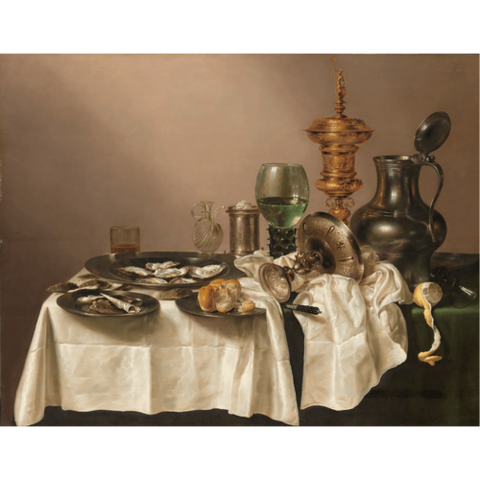 Still life with gilded goblet