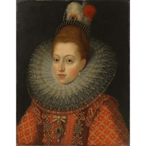 Portrait of Margaretha van Oostenrijk, spouse of Filip III (1584-1611)