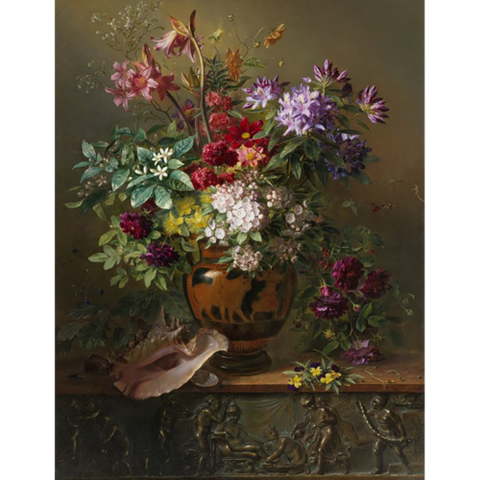 Still Life with Flowers in a Greek Vase: Allegory on Spring